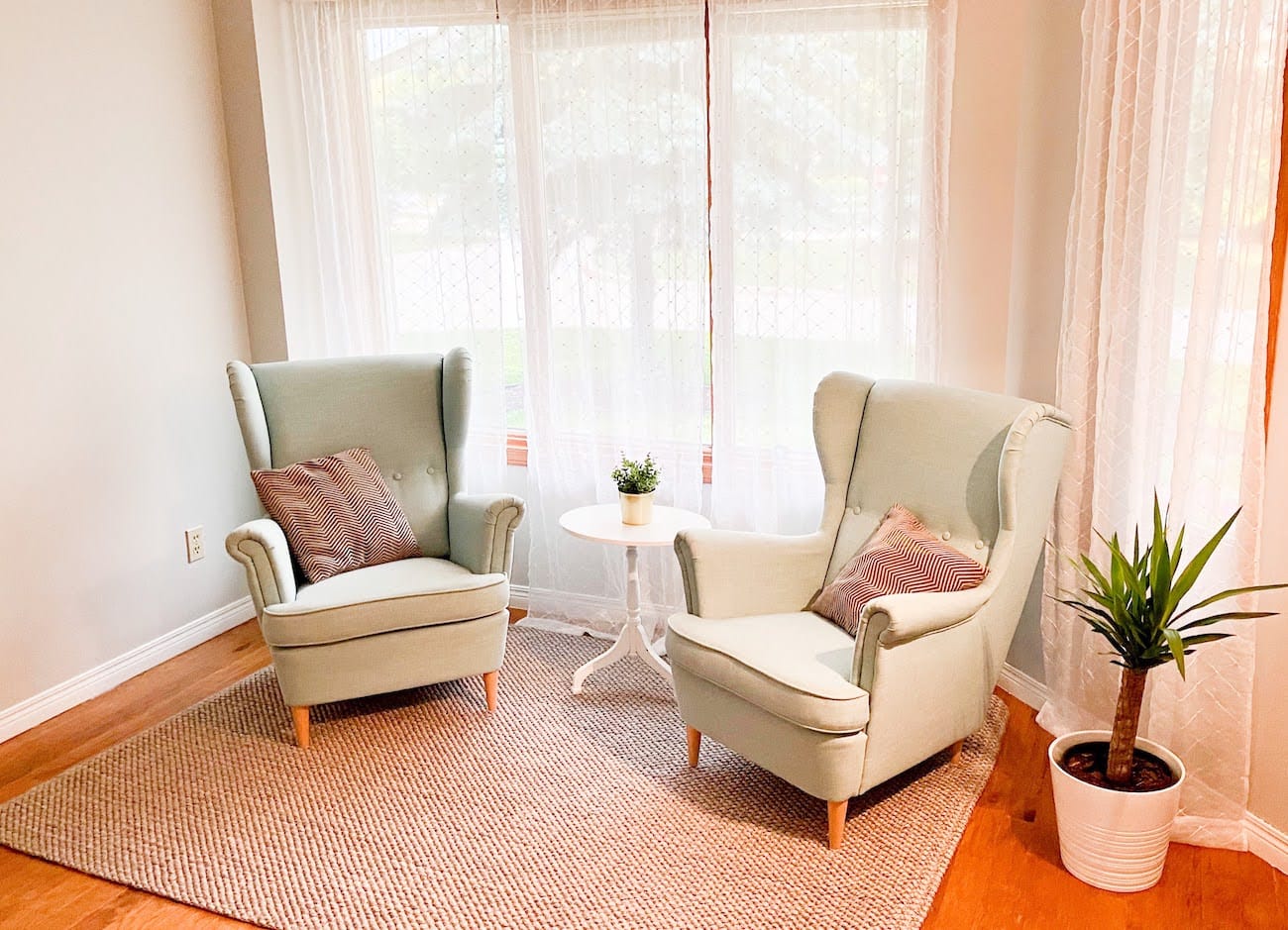 Clean calm living room